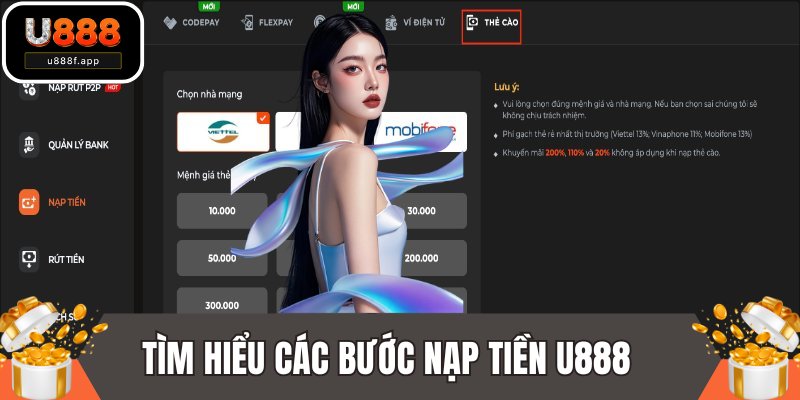Tìm hiểu các bước nạp tiền U888