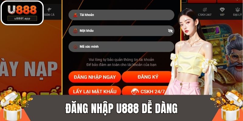 Đăng nhập U888 dễ dàng